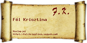 Fél Krisztina névjegykártya